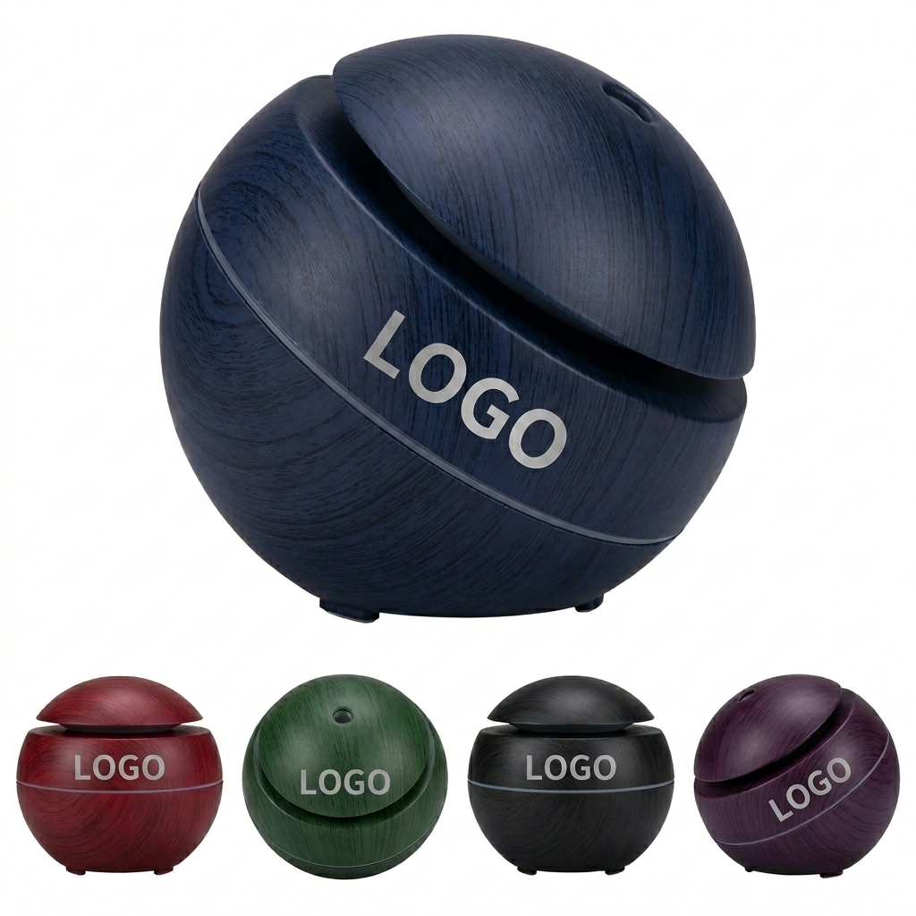 130ML Wood Grain USB Essential Oil Diffuser with 7 Color LED Lights & Ultra-Quiet Operation