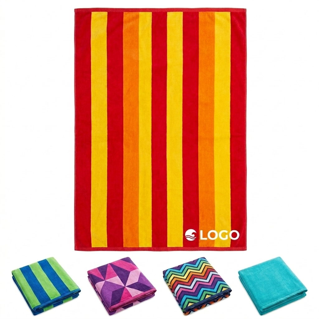 Lightweight Quick-Dry Promotional Beach Towel for Hotels and Summer Giveaways