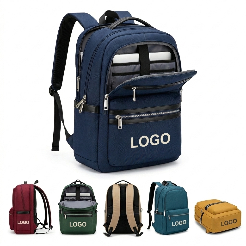 Durable Casual Backpack with Luggage Strap for Travel, School, and Business