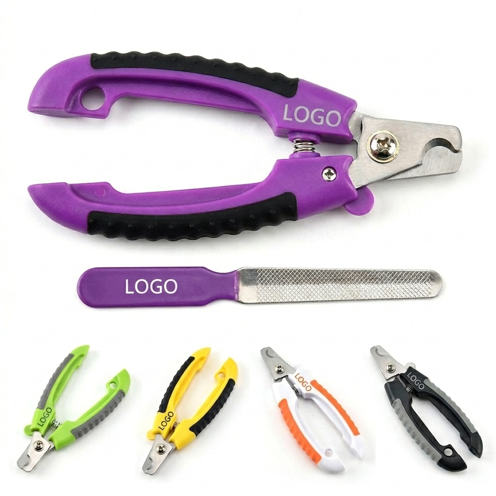 Professional Pet Nail Clipper and Grooming File Set with Safety Hook