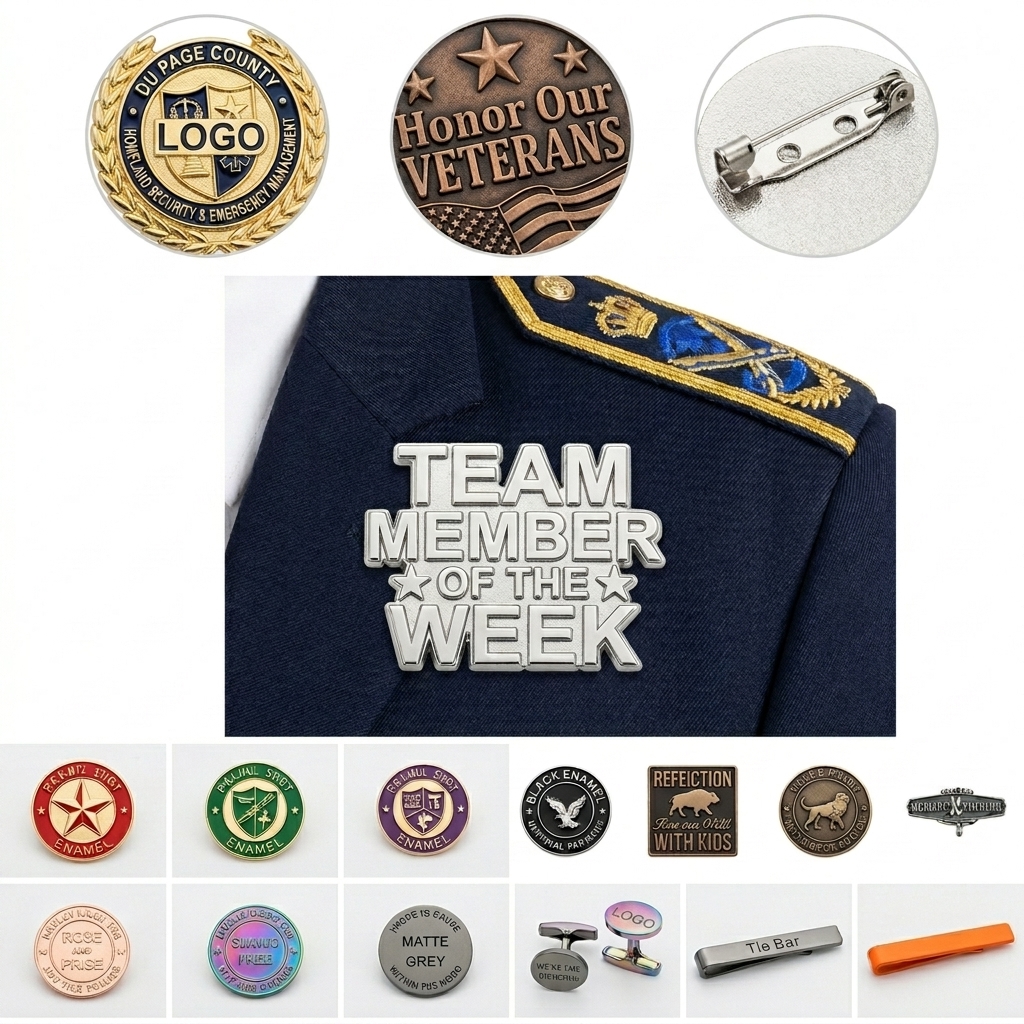 Custom Logo Lapel Pins for Clothing, Hats & Jackets