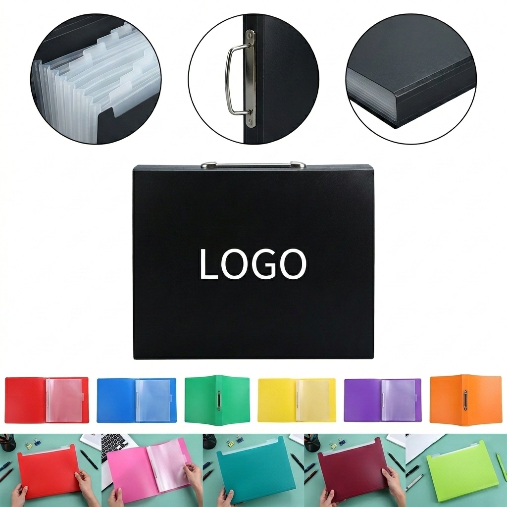 Multicolor Expandable File Organizer Set with Handles