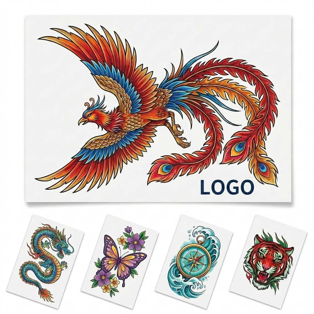Easy Apply 3D Half Sleeve Fake Tattoos for Kids & Adults - Lasts 4-6 Days