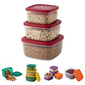Multi-Size Sealing Plastic Food Box Set, Freezer & Microwave Safe