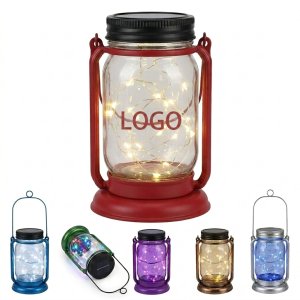Waterproof Outdoor Solar Mason Jar Lights - Decorative Hanging Mobile Lamps