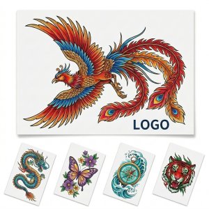 Easy Apply 3D Half Sleeve Fake Tattoos for Kids & Adults - Lasts 4-6 Days